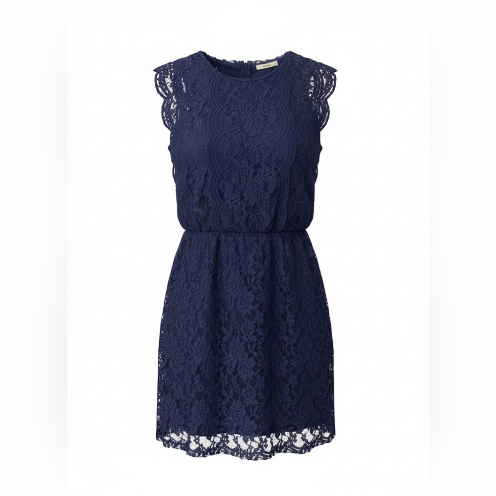 Bar III Blue Lace Sheath Dress Small
